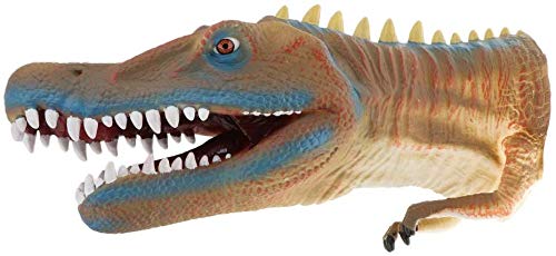 Image of Dinosaur Hand Puppet Toys,Soft Rubber Realistic Raptor Dinosaur Head Baryonyx