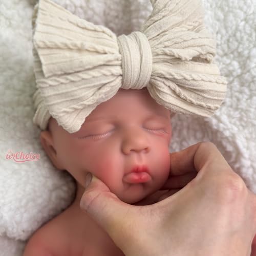 Soft Full Body Silicone Baby Doll Boy That Mouth Opens - 20 Inch Reborn Baby Dolls Realistic Sleeping Newborn Anatomically Correct Baby Doll (Boy, Tan)
