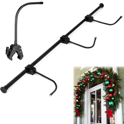 Front Door Garland Hanger Adjustable No Hardware Garland Hangers Adjustable Fits 32"- 80" Doors Heavy-Duty Gar-Land Holder for Door Frame Christmas & Halloween Decorations (32"-39") by Generic - Used condition - US$24.94