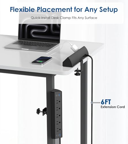 Image of Jgstkcity Desk Clamp Power Strip USB C,40W Total Fast Charging Station,4 PD 20W USB C Ports,Desk Edge Mount Surge Protector,5 Outlets,Fit 1.96 inch Tabletop Edge,ETL Listed (Pack of 15)