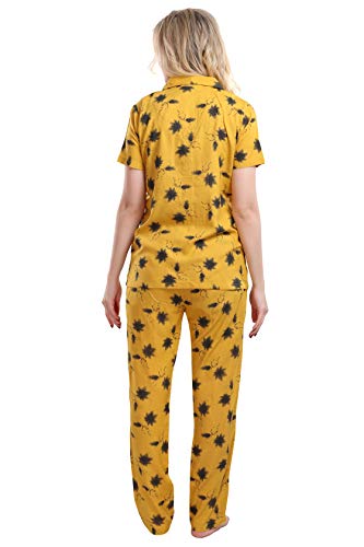 Image of Two Dots Flower Printed Women's Rayon Night Suit Set