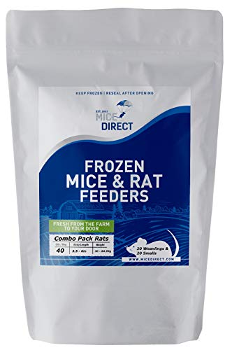 MiceDirect Frozen Rat Combo Pack for Reptiles (40)