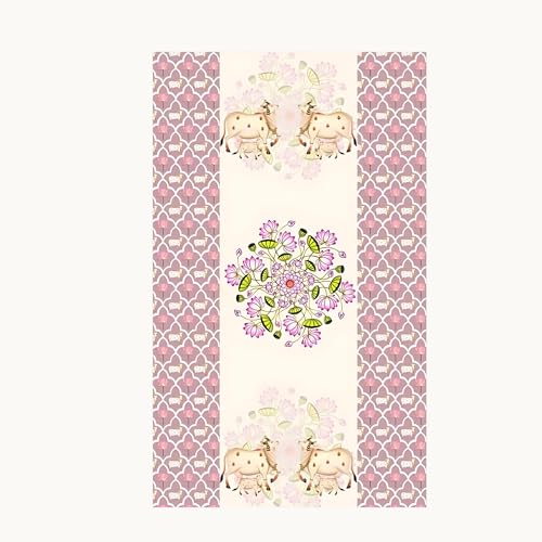 Image of SpecialYou Ganpati Decoration Setup for Home Decor, Lotus Ganpati Decorations Backdrop(5 * 3ft) Cow Backdrop Cloth for Decorations Pooja, Ganesh Decoration Items for Home- 1Pc