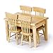 VOSAREA 1 Juego Mini Casa Pequeña Micro Silla de Madera Mesa de Comedor Conjunto de Muebles para Casa de Muñecas Que da La Decoración del Hogar Actual
