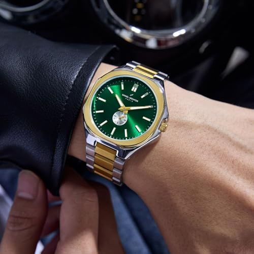 Image of Daniel Hechter Paris Villiers Collection Analog Watch for Men with Round Dial, Small Seconds Sub-Dial, Luminos Hand and Hour Markers and Stainless Steel Strap - DHM1052