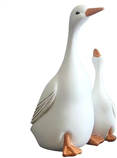 Lifelike Mother Duck and Ducklings Resin Statue for Patio Yard Decoration - Durable and Hand-Drawn Sculpture (Large Size (15cm x 10cm))