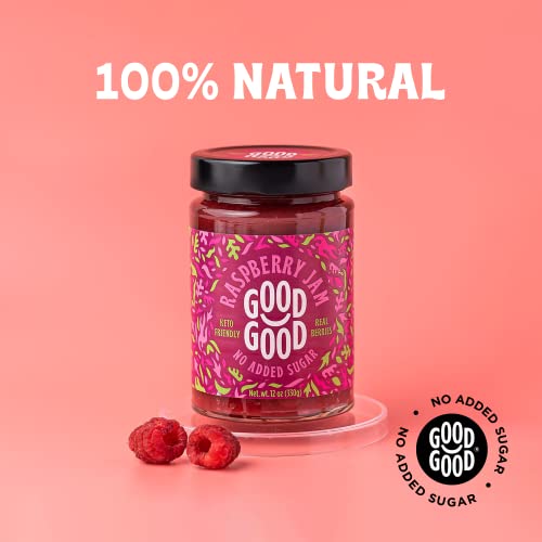 Good Good Sweet Raspberry Jam - Low Calorie, Low Carb & No Added Sugars - Keto Friendly Jelly - Vegan - Gluten Free - Preserves - 12 Ounce (Pack Of 1) #TOP2
