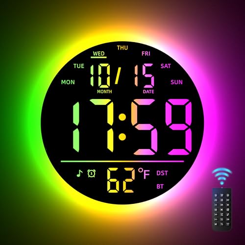 EASYERA 10 Large Digital Wall Clock with Remote Control