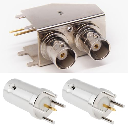 10 pcs conector BNC hembra recto 4 pines 50 ohm miniatura 2
