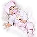 CHAREX Reborn Baby Dolls Girl - 16 Inches Realistic Soft Vinyl Newborn Baby Doll that Look Real, Best Toy for Kids Ages 3+