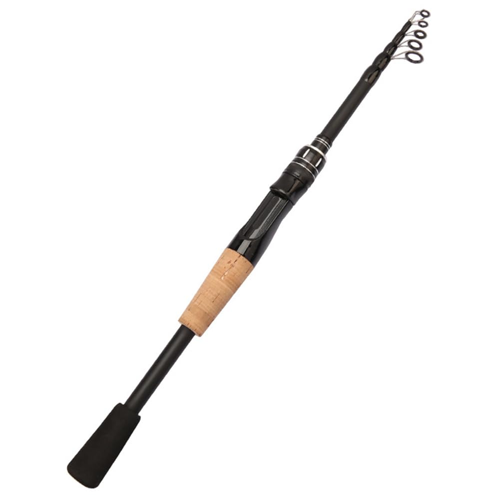 CañAs De Pescar Caña de Pescar telescópica giratoria, caña de Pescar telescópica Ligera, caña de Pescar Profesional for Pesca en Agua Dulce y Salada CañA De Pescar(Straight Handle,2.4M)