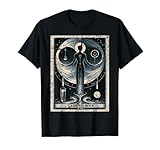 Vintage vieilli graphique grunge usé style temperance tarot carte tee vêtements