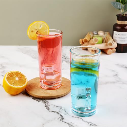 BTGLLAS Highball Glasses Set of 6-240ml Tall Water Glasses for Mojito, Whiskey, Cocktails - Clear Drinking Glassware for Kitchen - Tall Drinking Glasses Set for Mixed Drinks (6) - Image 5