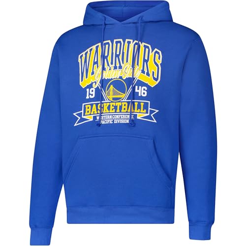 Ultra Game Men's NBA Official Super Soft Ace Hoodie Sweatshirt, Golden State Warriors, Team Color, X-Large