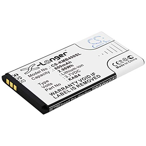 TECHTEK Batterie 800mAh Compatible avec [KAZAM] Life B4, pour [MaxCom] MM720, MM720BB, MM721, MM721 3G, MM721BB remplace KAB4, KAB4-AAABA005026 FBA