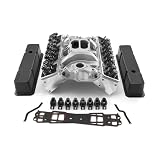 Speedmaster 1-435-001 Compatible with Chevy SBC 350 Angle Cylinder Head Top End Engine Combo Kit [Hydraulic Flat Tappet]