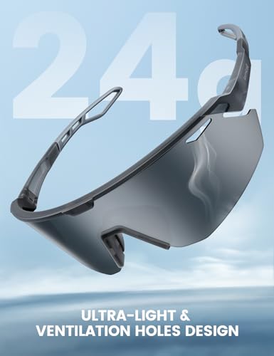 image for Lamicall Polarized Sports Sunglasses for Men Women, [24g Ultralight] [