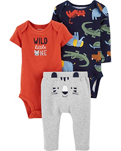 Habit bébé garçon Carter's ensemble 3 pièces imprimé dos 126g423 coton