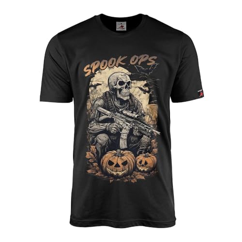 T-shirt Halloween Spook Ops Skull imprimé avec citrouille automnale