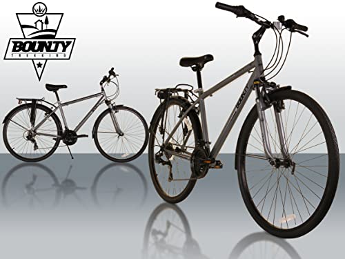 Bounty Country Hybrid Bike - Leichter Alu-Rahmen, 18-Gang-Shimano-Schaltung, Zoom-Federgabel - perfekt für Radsportbegeisterte