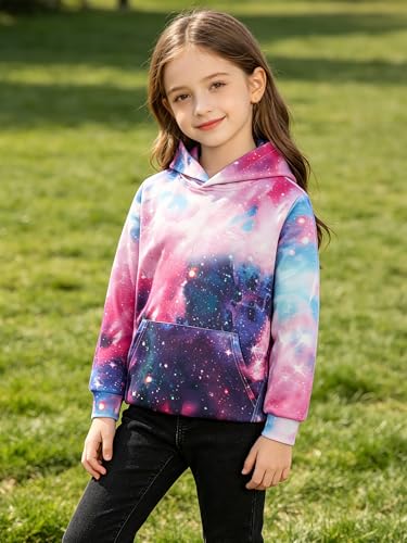 Image of uideazone Teen Girl Sweatshirt Hoody Hoodies Hooded Pullover with Pockets 4-14 Years