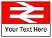 Price comparison product image WTF | Personalised UK Railway Station Sign  Normal | Sticky-Pads - Metal Wall Sign Plaque Art Inspirational