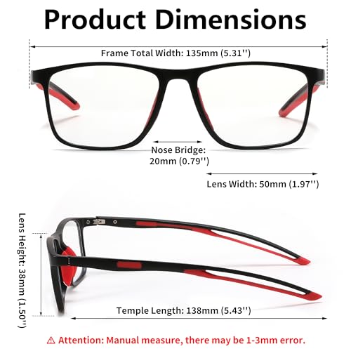 Image of FEISEDY Blue Light Glasses for Women Men TR90 Sports Ultra-Light Glasses Anti Glare UV Protection B0109