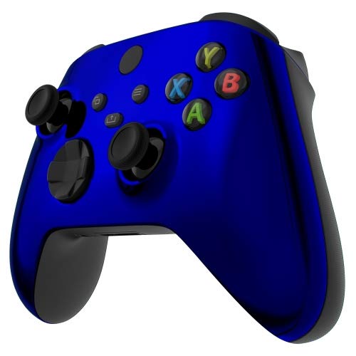 Image of MODDEDZONE Custom Wireless UNMODDED Controller for Xbox One S /X and PC - Exclusive and Unique Designs - The Perfect Gaming Gift for Enthusiasts Chrome Blue