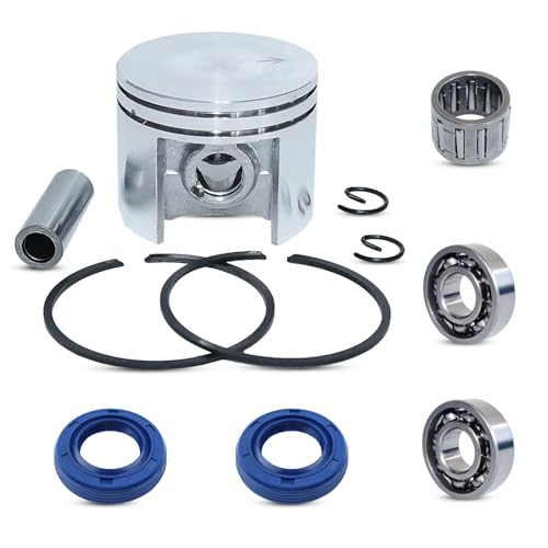 Kit De Juntas Y Pistón Para Motosierra Husqvarna 61, 266, 266XP, 266SE, 166 – Diámetro 52 Mm – Incluye Piezas De Reemplazo