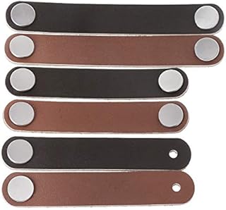 YYDFPIIA Cabinet Handle Soft PU Leather Dresser Drawer Door Knobs Pull Furniture Hardware (Color : Brown, Size : 96mm)