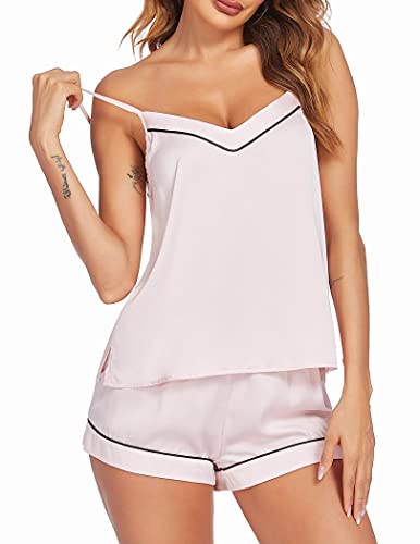 Ekouaer-Satin-Pajamas-Womens-Soft-Sleepwear-Lingerie-Silk-Cami-Shorts-Set-Nightwear-S-XXL Ekouaer-Satin-Pajamas-Womens-Soft-Sleepwear-Lingerie-Silk-Cami-Shorts-Set-Nightwear-S-XXL