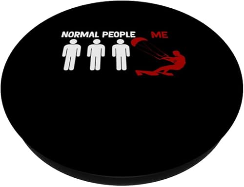 Miniatura 2 de funny Kiteboarding normel pepole me Kitesurf Kiteboarder men PopSockets Standard PopGrip