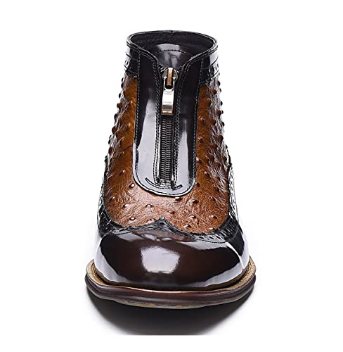 Santimon Chelsea Boots for Men Formal Dress Genuine Leather Zipper Ankle Boots Mens Fashion Business Casual Wedding Prom Tuxedo Comfortable Western Boots3