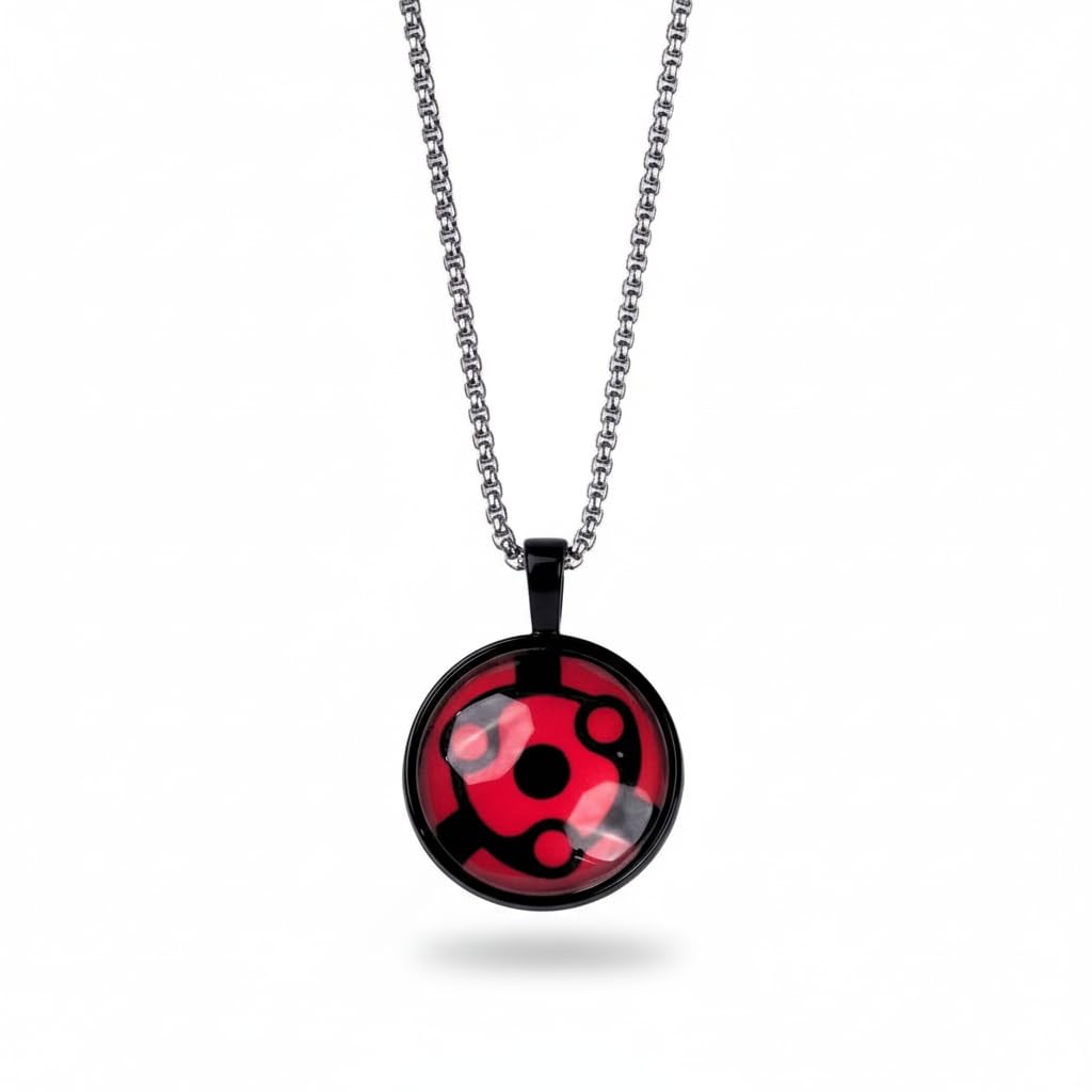 Anime Madara's Eternal Magekyou Sharingan Locket| Beautifully Strawhat Designed Pendant Necklace| Ideal gift For Boys Men and Women-image-14