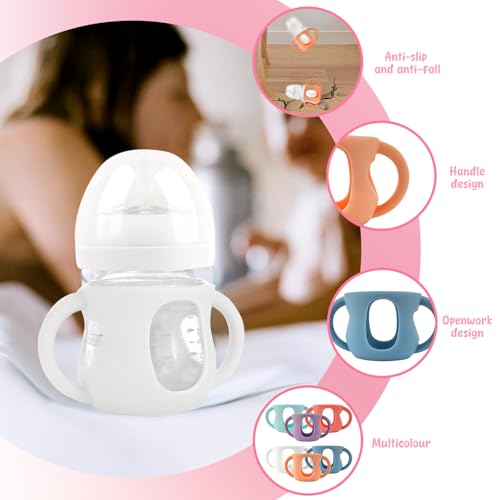 6 Stück Babyflaschen Griff für Avent Baby Bottles,Rutschsichere Silikon Flaschengriff,Easy grip Silikon Babyflaschengriffe Zubehör