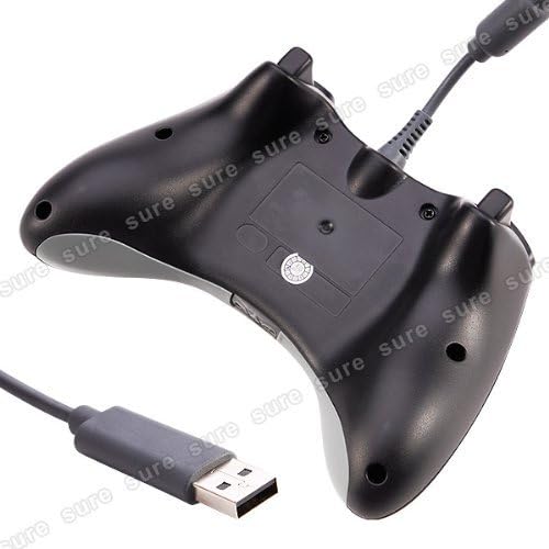 SQdeal Wired USB Controller Gamepad for PC Computer & Xbox 360 (Black - with Retail Package)
