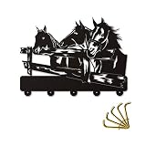 Crochets et Patères pour la Maison Trois chevaux en bois sur mesure Silihouette Hanger unique Vêtements cadeau Chapeau Clé Crochet / Porte-manteau / mur Crochet moderne Décoration Stickers muraux Cuis