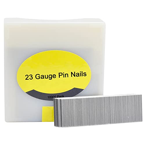 Headless Pins Nails 23 Gauge Pin 9/10 Inch Length Stainless Steel Brad Nails with Gift Box for Molding Cabinetry Building Assembly, 10000 Pieces
