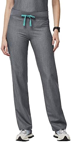 FIGS Livingston Basic Scrub Pants for Women โ Yoga Waistband, 2 Pockets, Classic Straight Leg Fit Women Scrub Pants