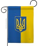 Ukraine Flag Stand With Ukrainian Poster Garden Decoration Wall Banner Small Yard Sign Home Room Indoor Tapestry Україна Decor Support Gifts Made In USA