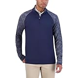 Ben Sherman Herren Quarter Zip Lightweight, Casual, Work, Golf & Everyday Wear Pullover Sweater, Indigo/Mandala-Traum, Mittel