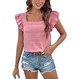 Camiseta Columbia Mujer Camiseta de Deporte Mujer de SemiManga Corta y Cuello de Pico Camiseta Deportiva Muy cómoda Camisas Mujer Verano Baratas