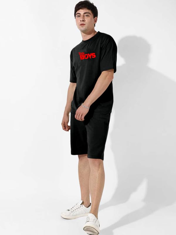 Image of sigman Mens Night Suit | Men's Co-ord Set | Lounge-wear Nightdress Pajama Set | Summer Night Wear | Solid Plain Casual Pajama Shorts Set | Beach Wear