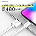 Overtime Lightning Cable, MFI Certified, Portable & Smart Charging USB A to Lightning Cable, Fast Apple Charging Cord, 6ft iPhone Charger Cord Compatible with iPhone, iPad, iPod - Pack of 2