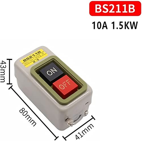 Interrupteur industriel triphasé BS211B pour machines d'atelier et scies - 2