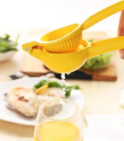 Miniatura 3 de Frigidaire Exprimidor de limón de metal resistente, exprimidor manual de cítricos de mano para extracción de jugo de limón y lima sin esfuerzo,