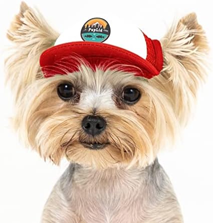 PupLid Trucker Hats for Dogs (XS)(Red 