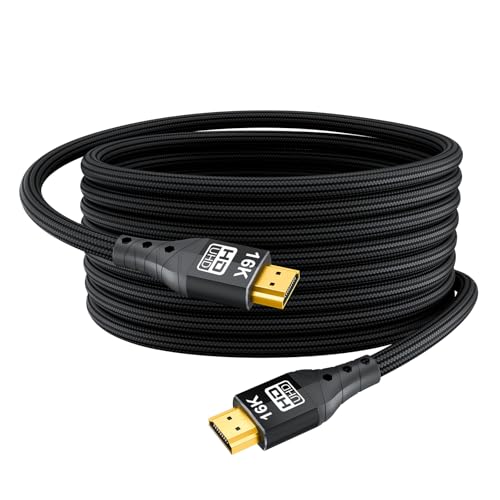 ZIKNYDO Cavo HDMI 2.2 Lungo 5 metri, (Ultra High Speed 96 Gbps, 16K/10K/8K/4K, HDR Dinamico, HDR10+, Dolby Vision, Dolby Atmos, DTS:X, HDCP 2.2&2.3), compatibile con cavo HDMI 2.1/2.0, PS5, Xbox, HDTV