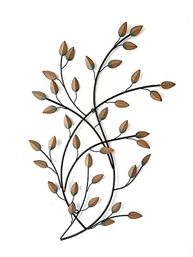 Your Home and Beyond Autumn Leaves Blue and Brown 28.25 x17.5