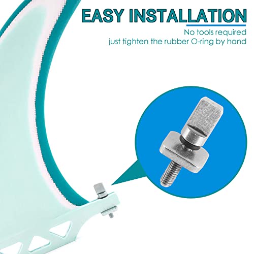 Biaungdo 4 Pcs Surfboard Fin Screws, No Tool Stainless Steel Fin Screw For Paddle Board Surf Longboard And Sup Fin Adapters Surfing Accessories #TOP2